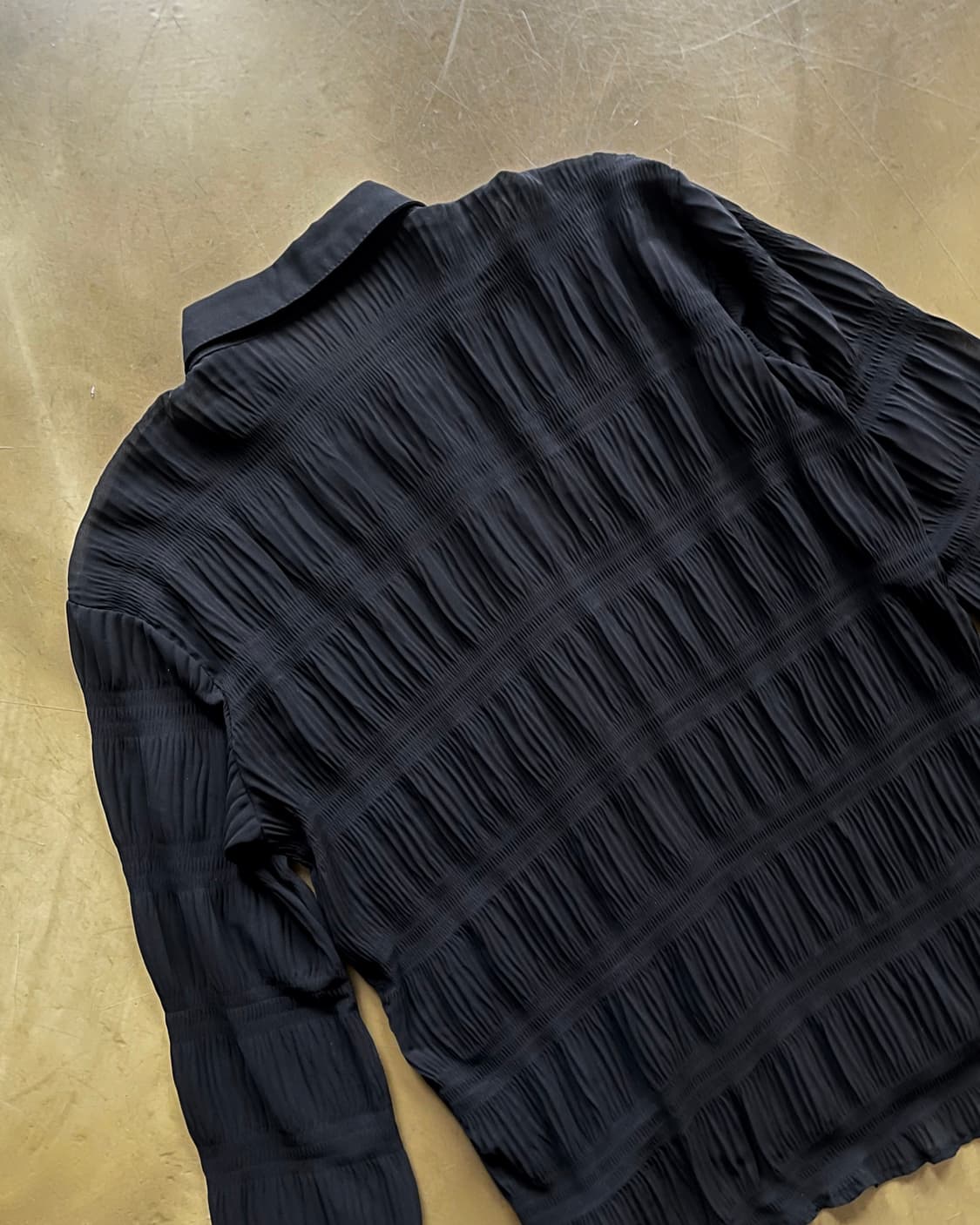 Jpn Vintage Real Pleats Black Shirt 상품이미지9
