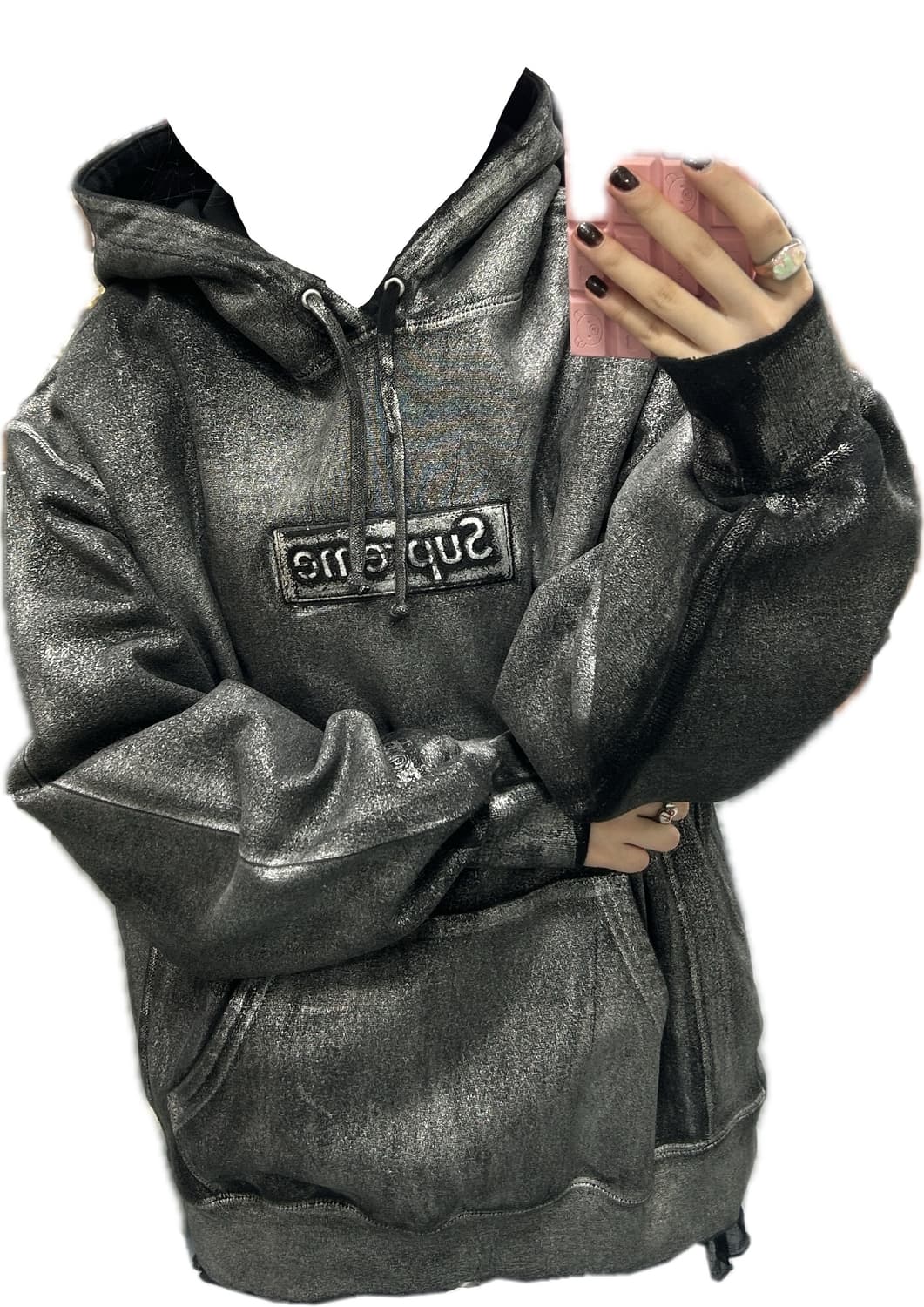 슈프림 메탈릭 박스 로고 후드티 상품이미지1