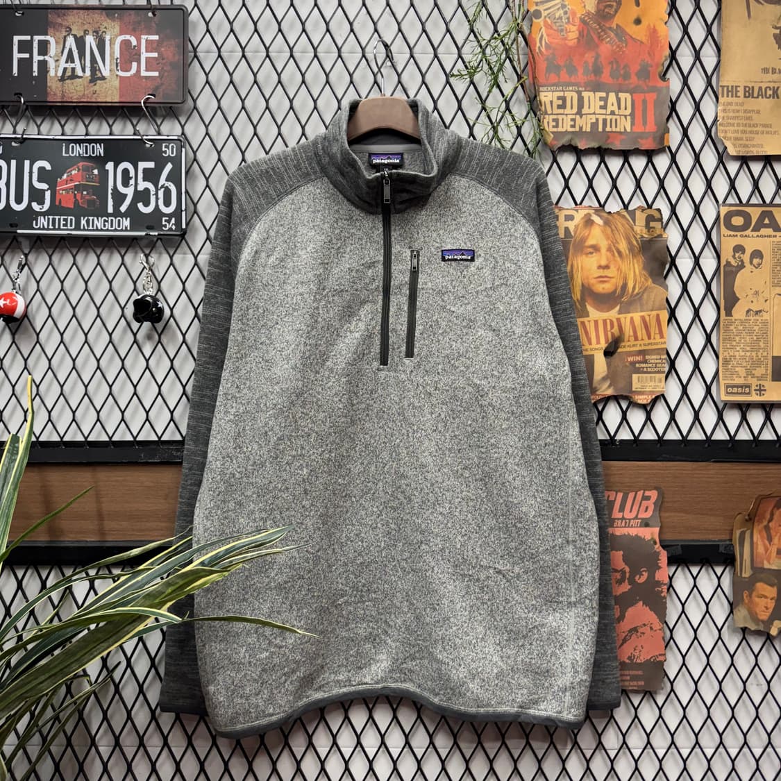 파타고니아 베터 스웨터 하프 집업 사이드 배색 포인트 그레이 상품이미지1