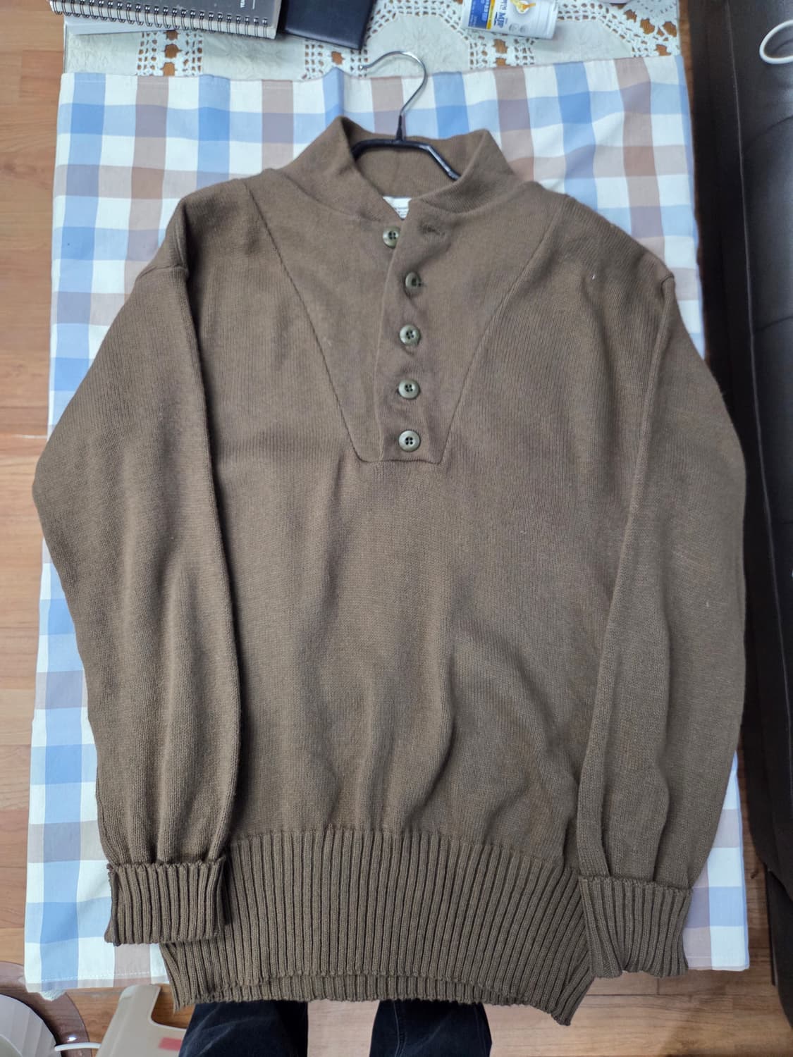 가슴95-105)미군 5버튼 니트 스웨터 상품이미지1