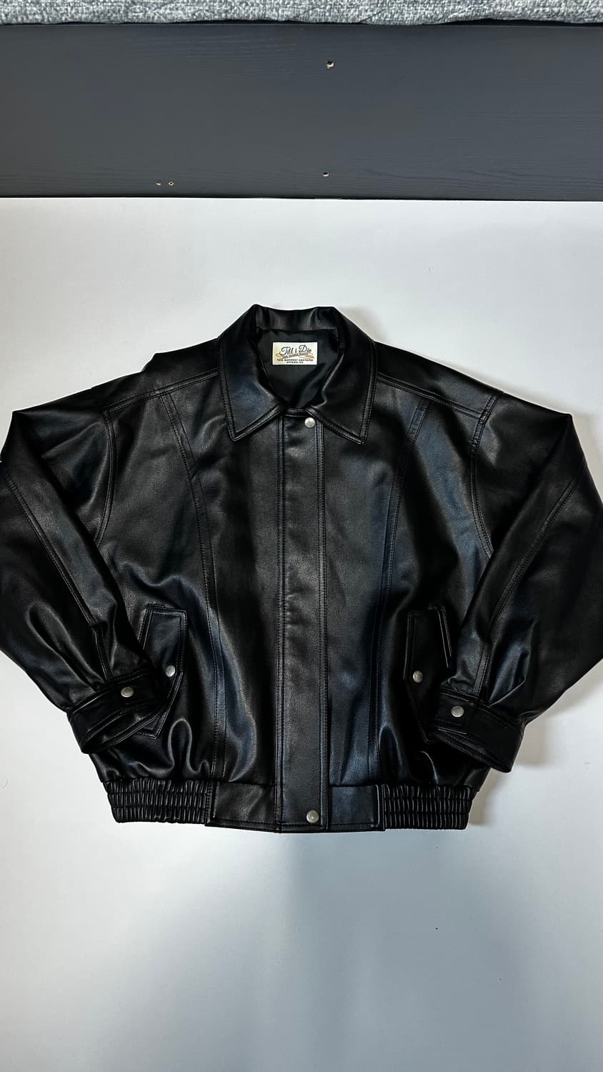 Till I Die 블랙 레더 자켓 상품이미지1