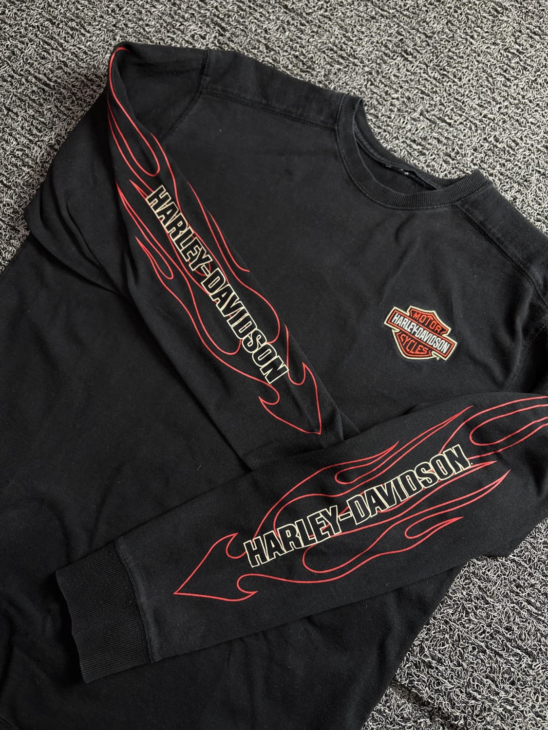 할리데이비슨 아카이브 플레임 자수 롱슬리브 2791 상품이미지3