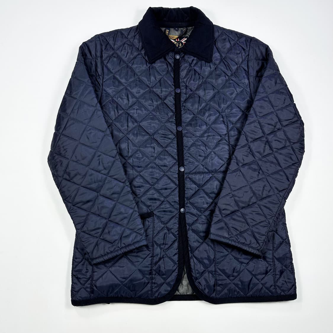 라벤햄 잉글랜드 클래식 코듀로이 카라 퀼팅자켓 네이비 XL 상품이미지1