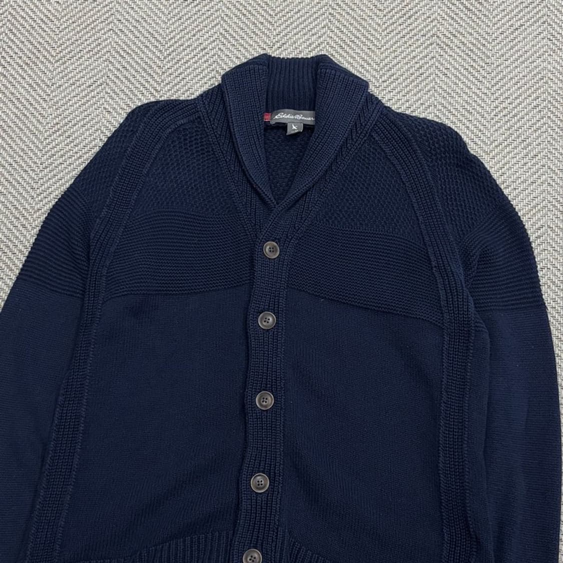 에디바우어 네이비 숄카라 가디건 v1658 상품이미지3