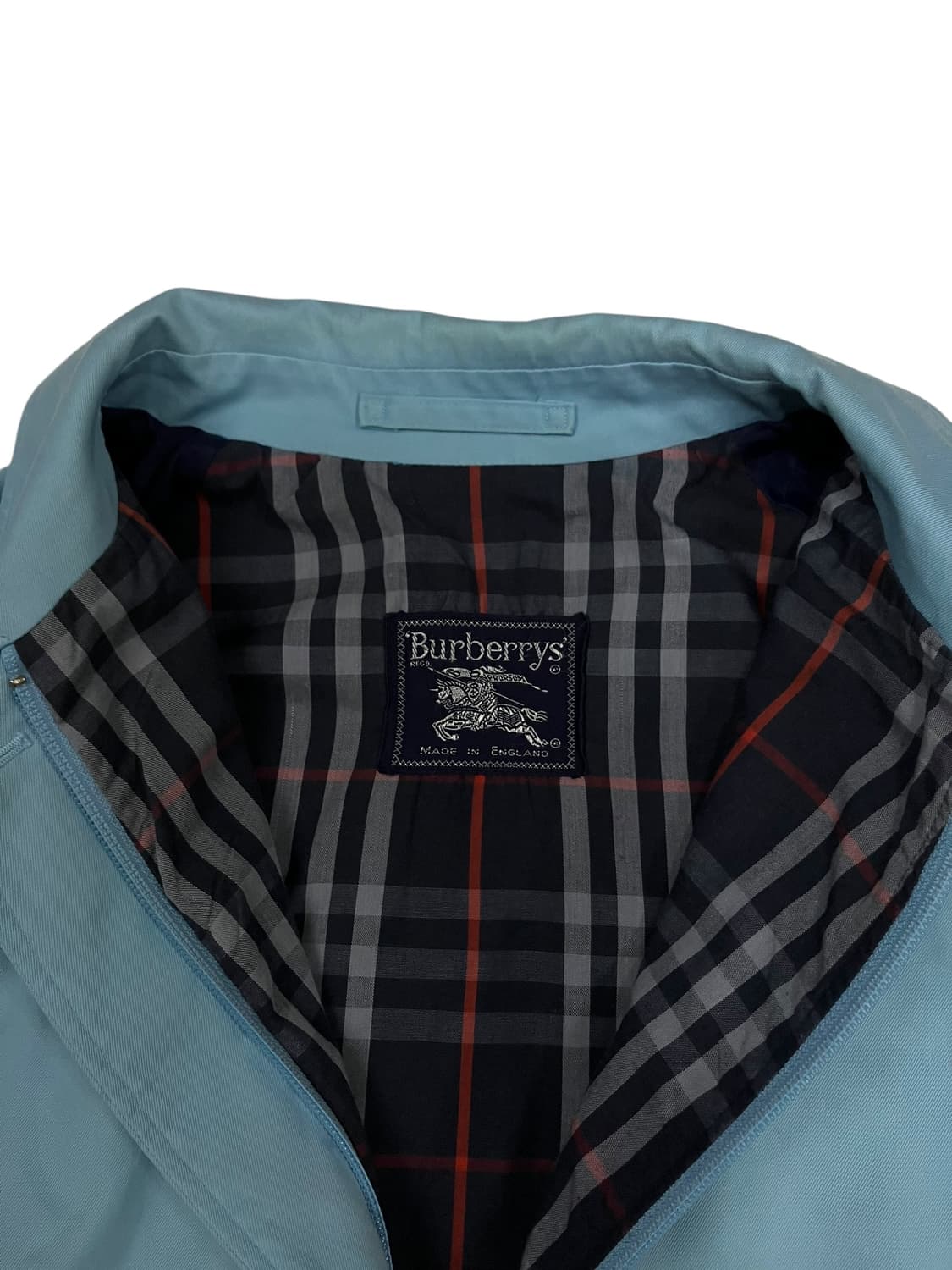 버버리 하늘색 바람막이 봄버 자켓 L 상품이미지4