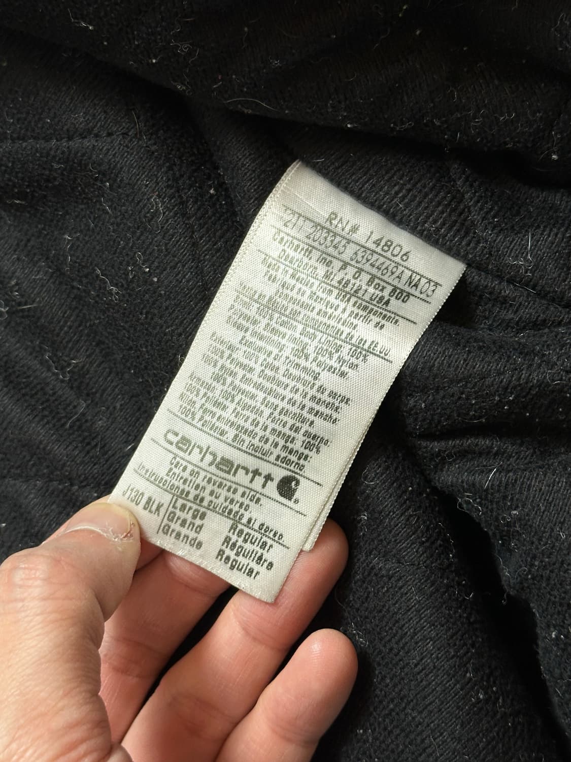 OG 칼하트 J130 액티브 자켓 칼하트 BLK 하드에이징 상품이미지9