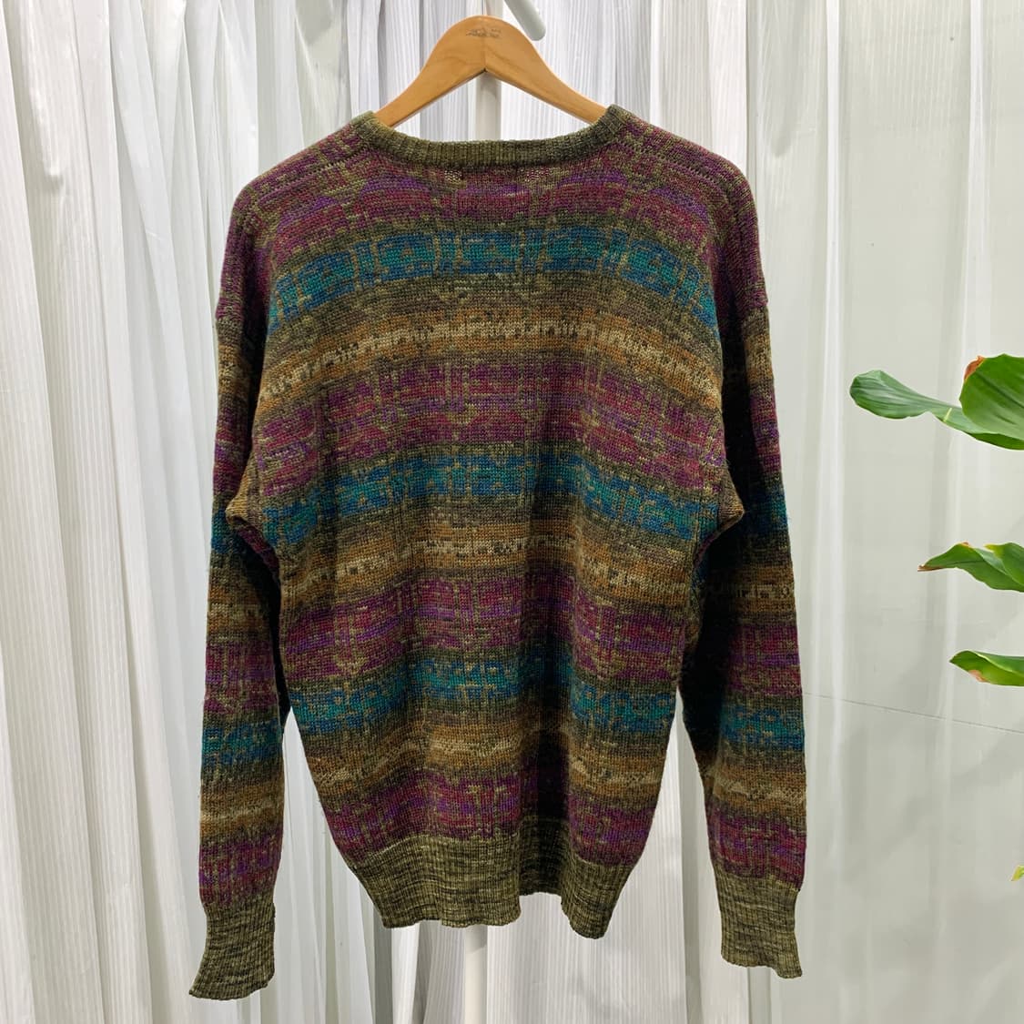 일본 빈티지 BOSTON TRADERS' 멀티 컬러 패턴 니트 1766 상품이미지3