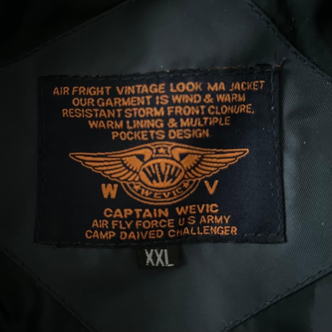CAPTAIN WEVIC 봄버 플라이트 MA-1 항공점퍼 XXL/110 상품이미지8