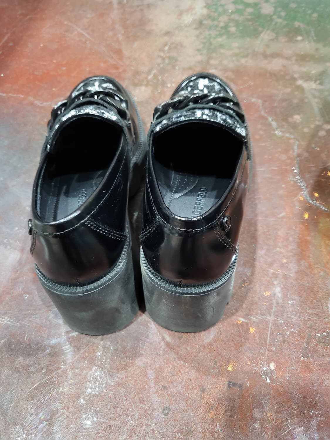 칼 라거펠트 블랙 트위드 체인 로퍼 상품이미지3