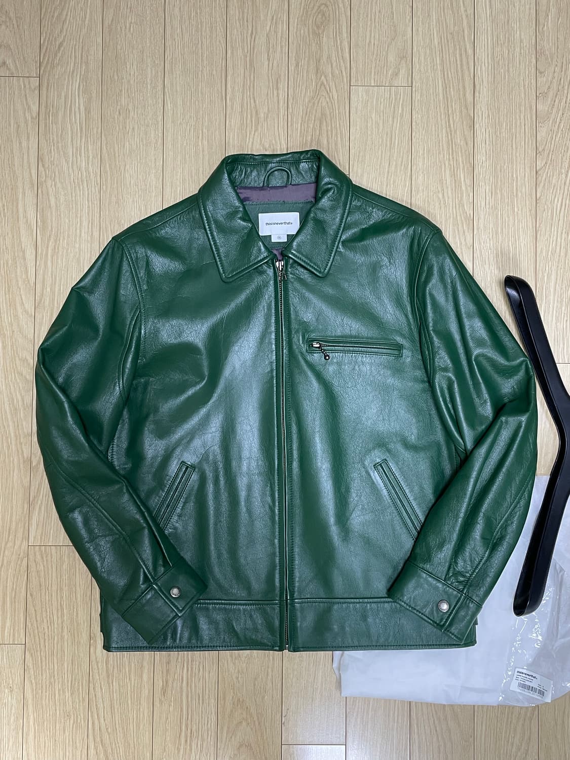 디스이즈네버댓 23fw 레더 스포츠 자켓 s 상품이미지1