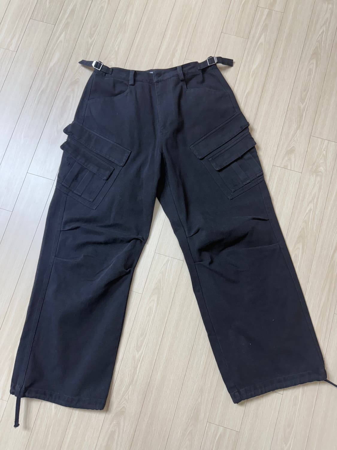 논노드 더블 포켓 카고 팬츠 빈티지 블랙 2 상품이미지5