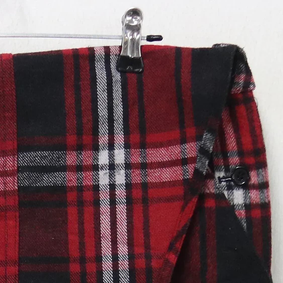 LUCY 레드 체크 유니크 울 혼방 배기 팬츠 61335 상품이미지8