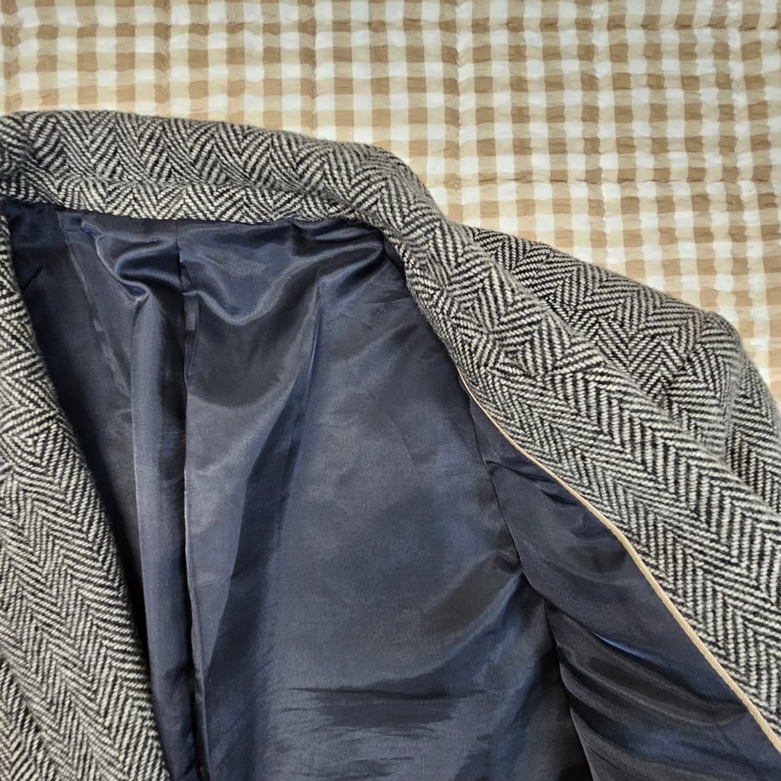 이지오 헨링본 하프코트 남자100 상품이미지7