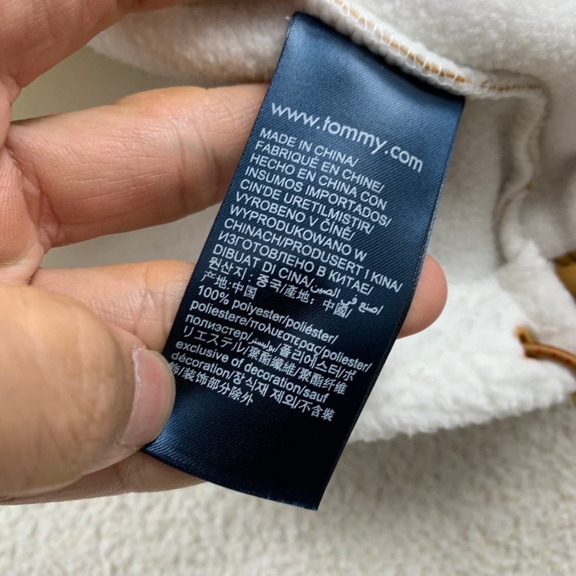 타미 진스 자수로고 컬러블록 플리스 아노락 상품이미지9