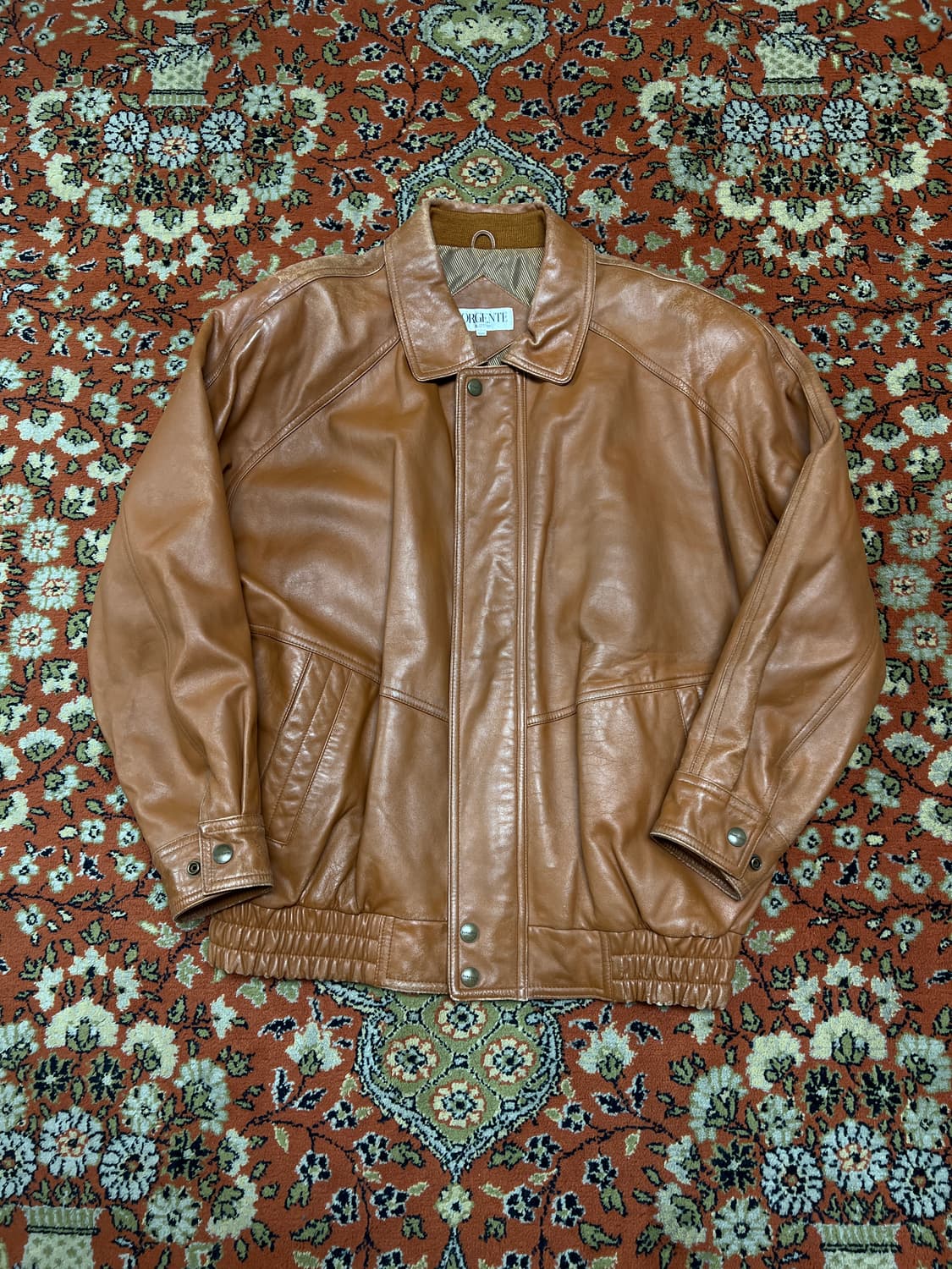 [100] 소르젠떼 양가죽 빈티지 브라운 가죽자켓 상품이미지1