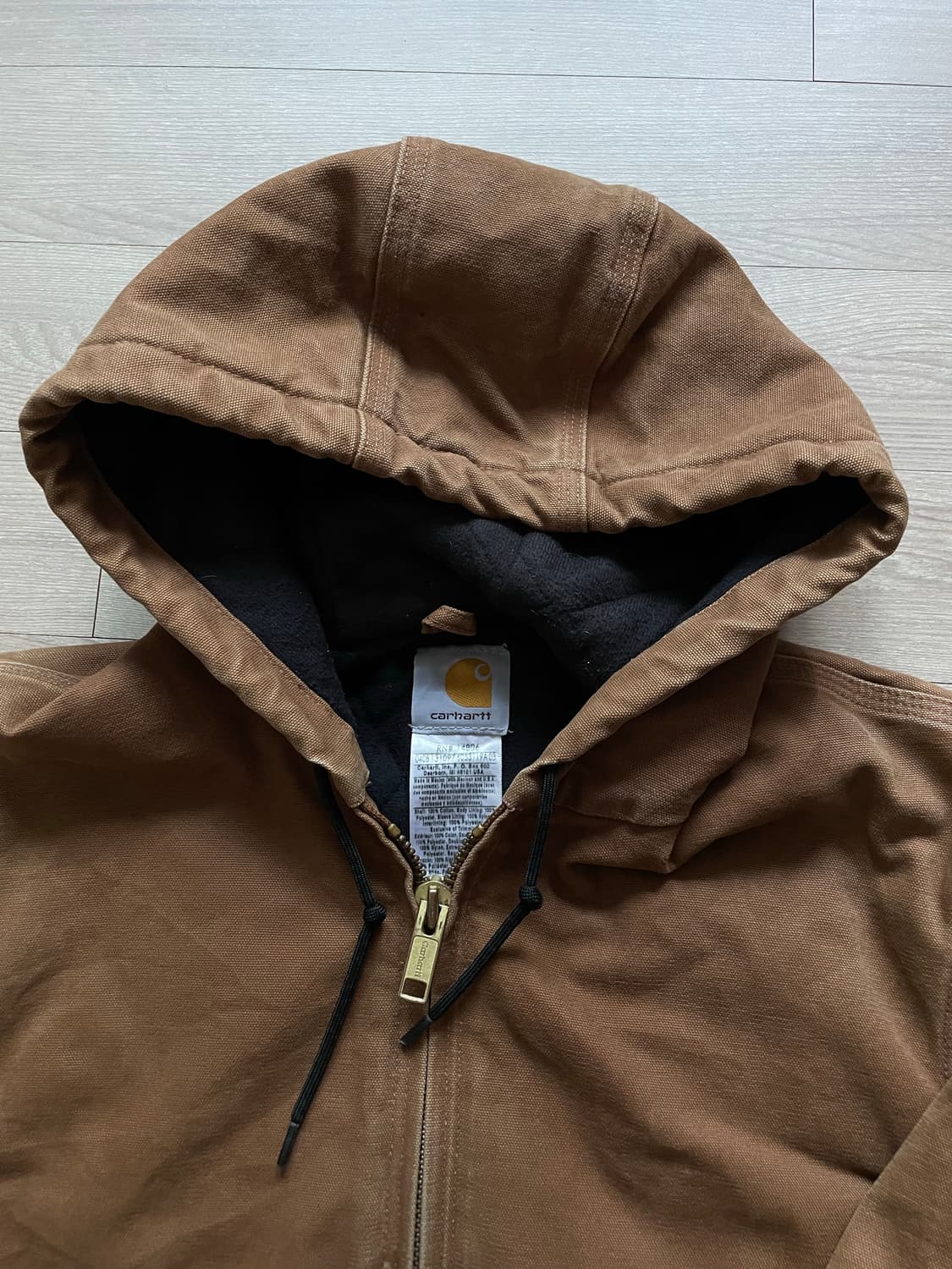 칼하트 j130 BRN 브라운 액티브 자켓 샌드스톤 상품이미지3