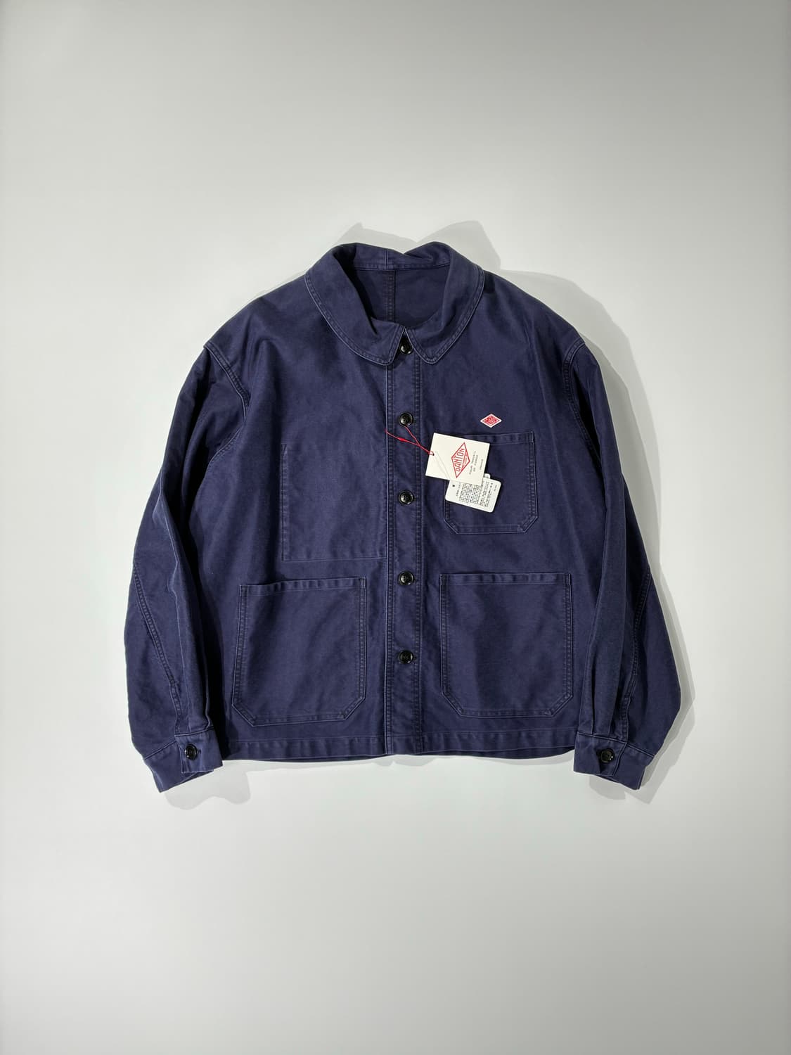 DANTON 단톤 몰스킨 프렌치 커버올 자켓 네이비 42사이즈 상품이미지1