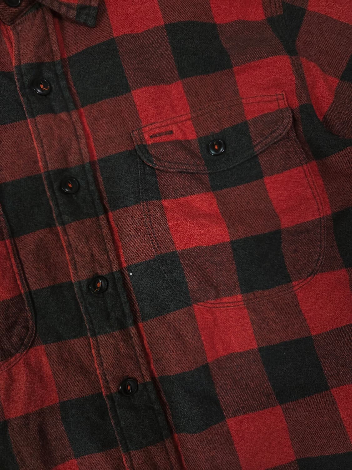 KATO 레드 체크 더블 포켓 플란넬 셔츠 상품이미지4
