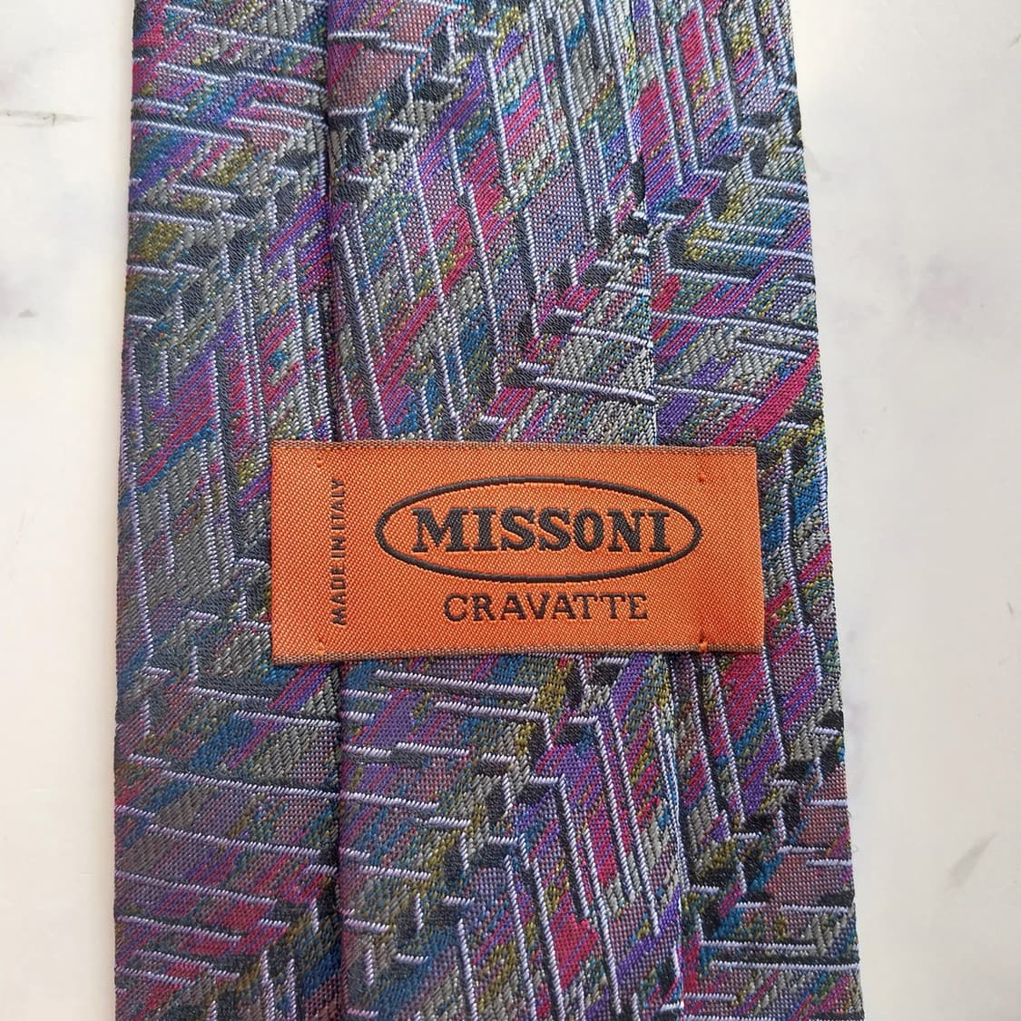 미쏘니 실크 퍼플 믹스 자카드 넥타이 9.6cm A+등급 K2414
 상품이미지9