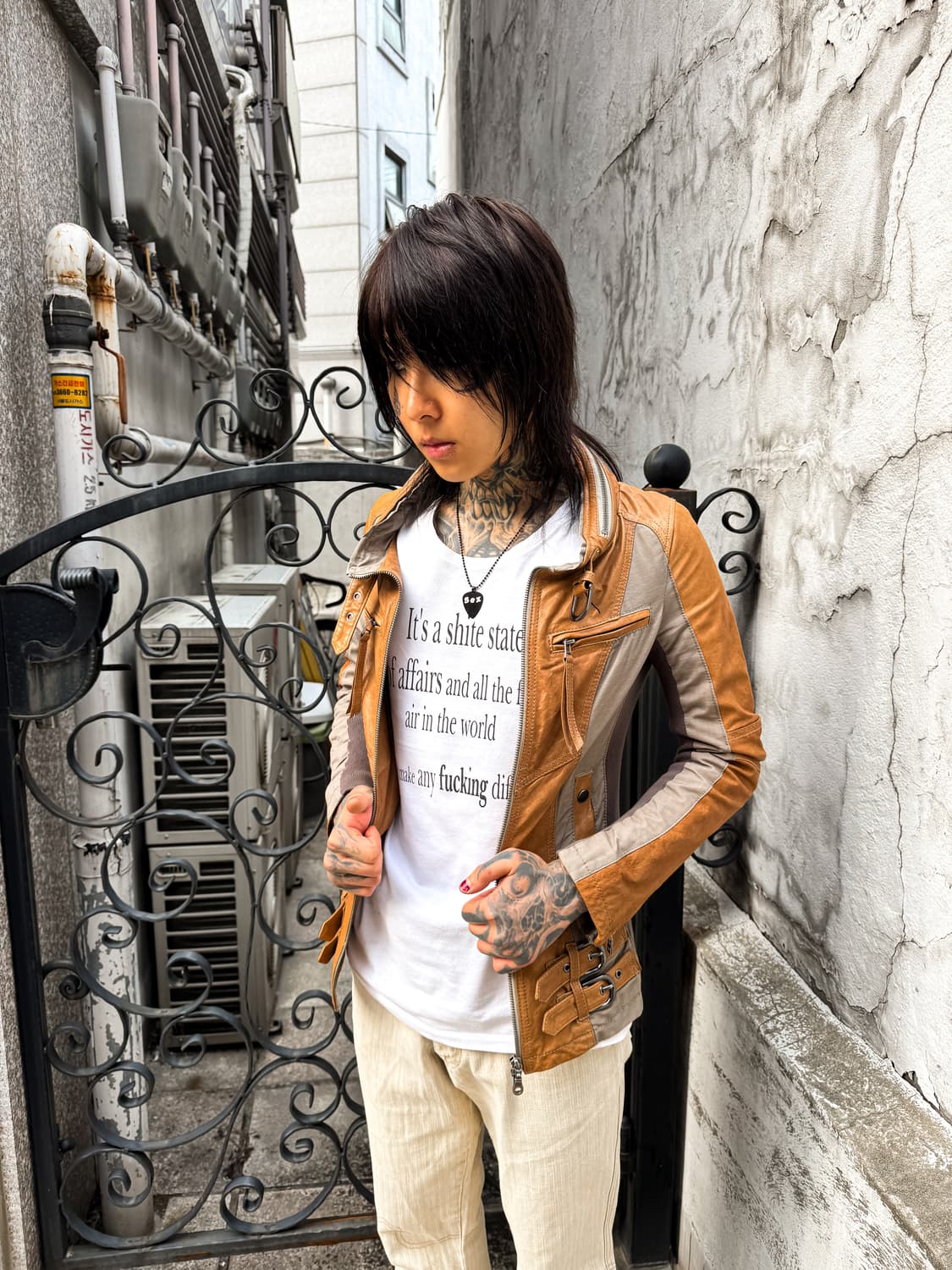 5351 POUR LES FEMMES – Hood Leather JK 상품이미지8