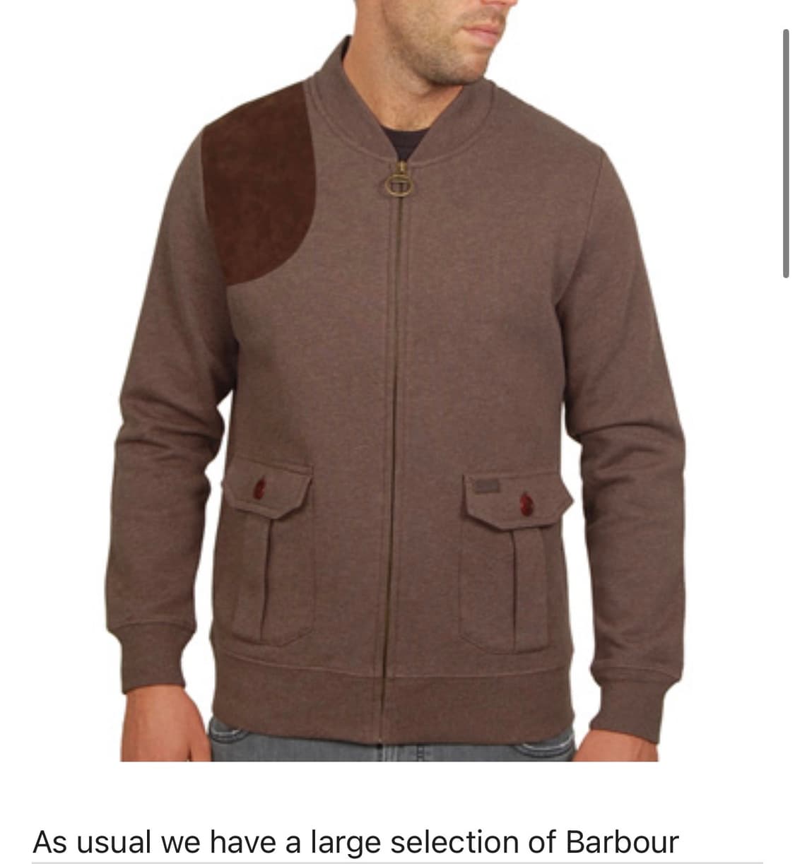 바버 내부 기모 집업 남성용 M 상품이미지3