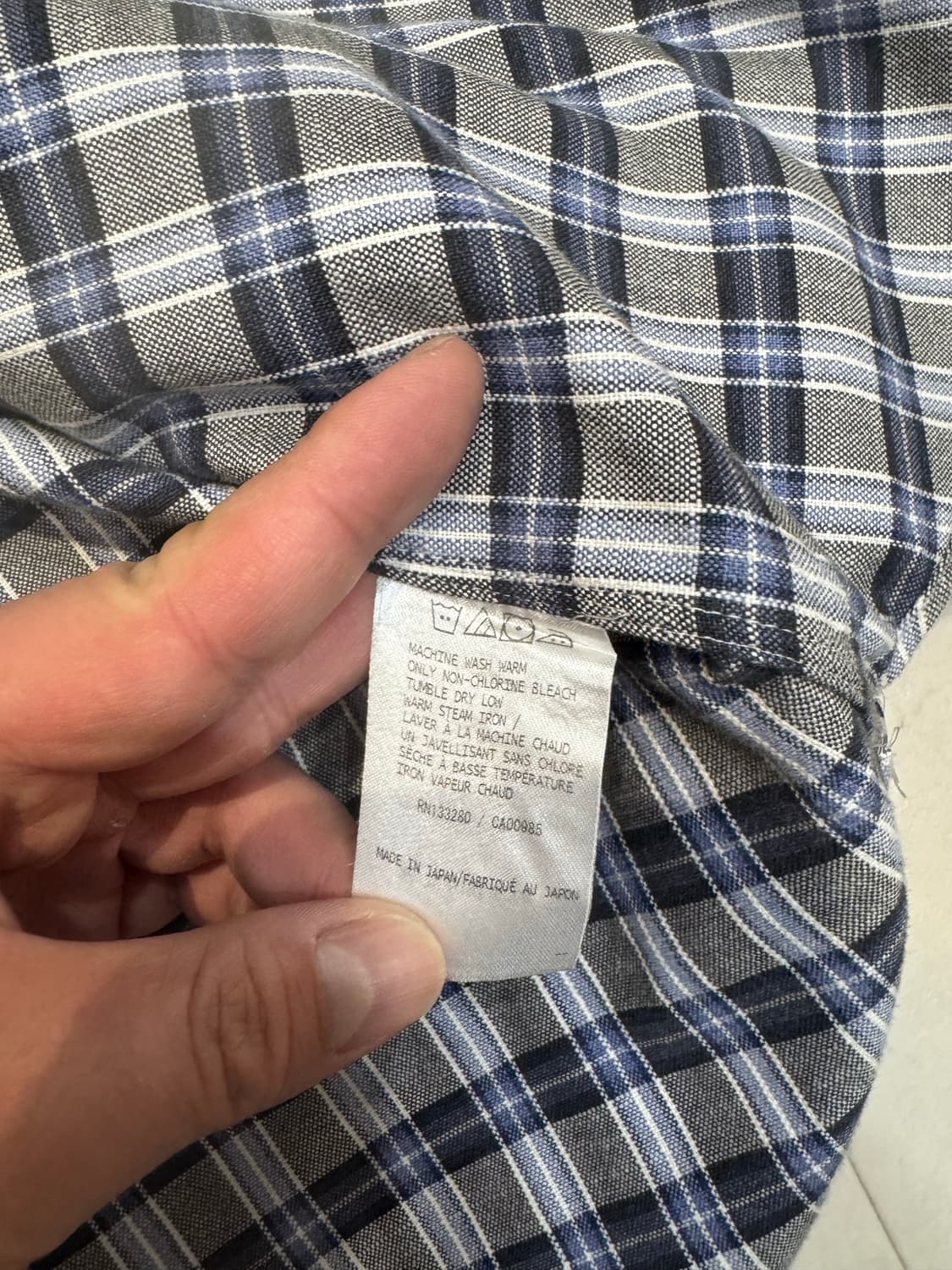 톰브라운 체크셔츠 L 상품이미지3