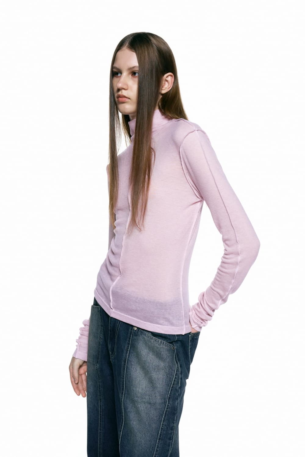 인사일런스우먼-라인 포인트 터틀넥 상품이미지2