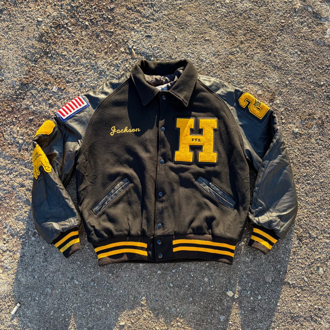 90s Tyson Awards 빈티지 울 바시티 자켓 L 상품이미지1