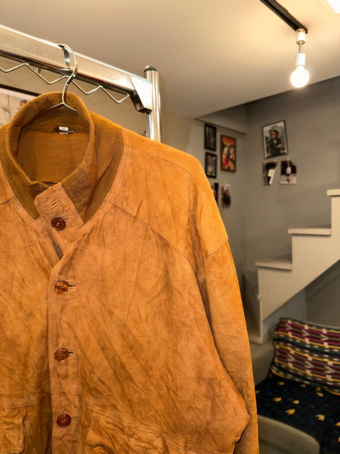 Old Euro genuine leather suede jacket 상품이미지7