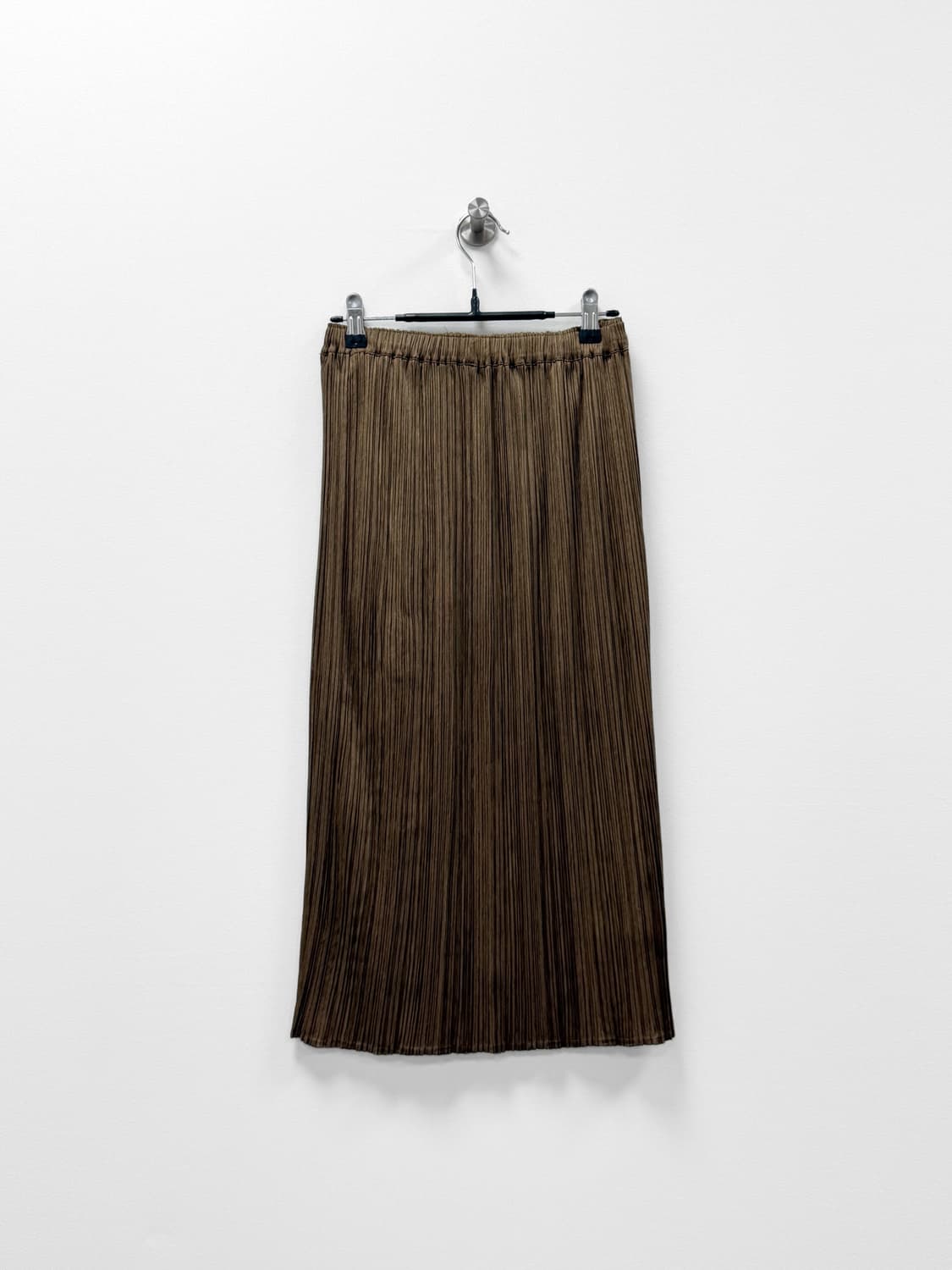 플리츠플리즈 미디 스커트 브론즈 상품이미지2