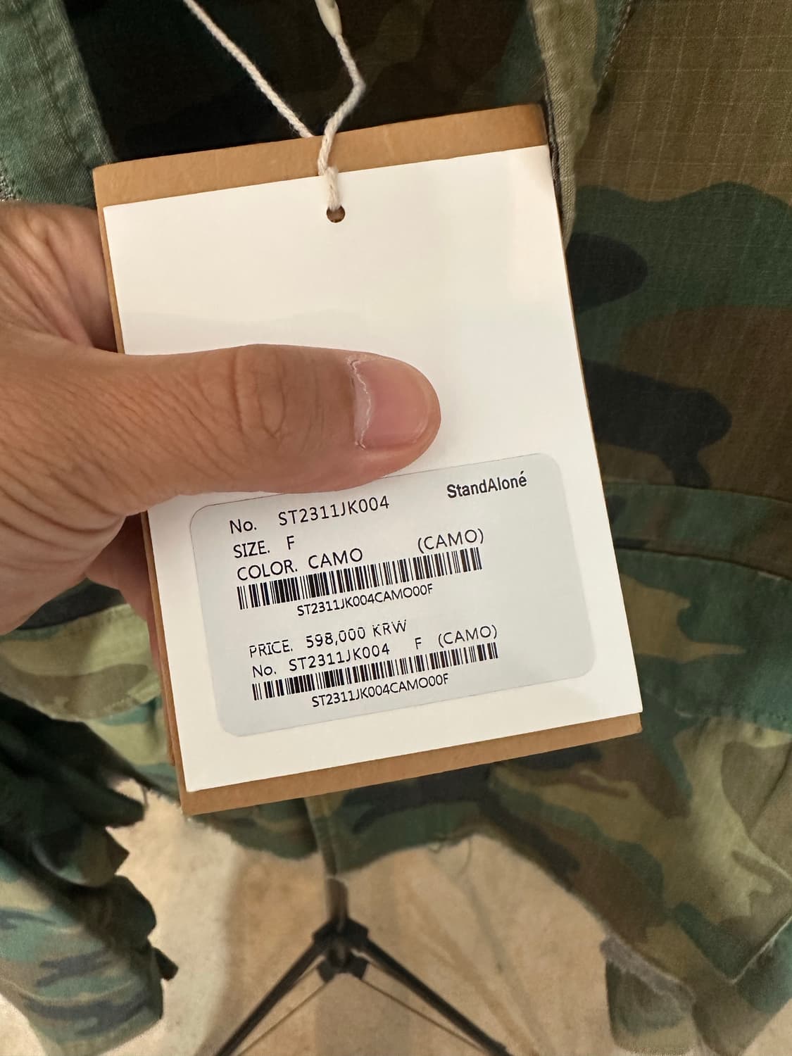 스탠드얼론 M65 밀리터리 크롭자켓 새상품 상품이미지5