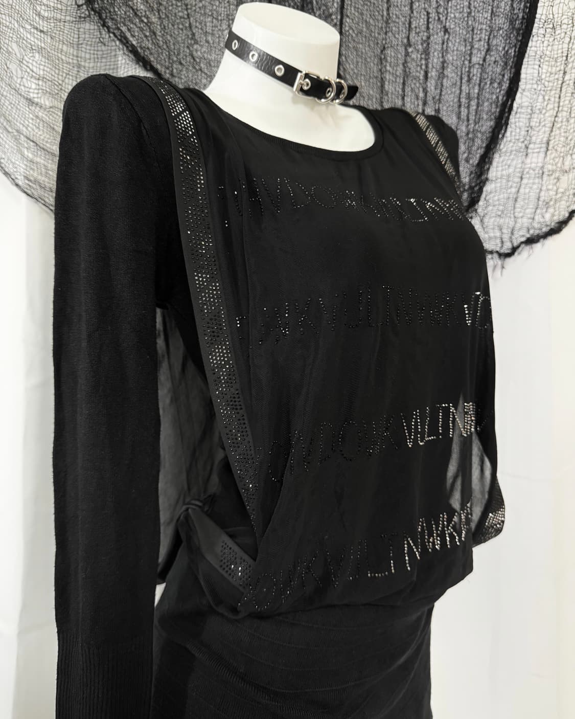 lettering cubic knit t-shirt 상품이미지2