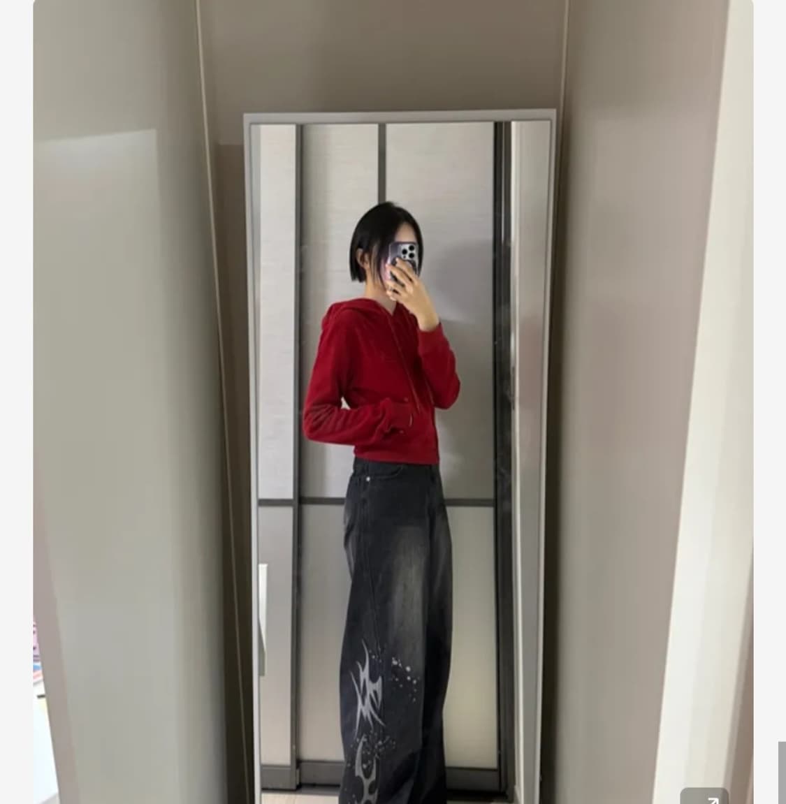 배드블러드 비욘드 후드집업 레드 상품이미지3