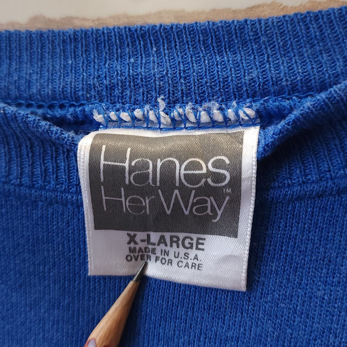 90s 헤인즈 빈티지 스웻셔츠 플레인 스웻셔츠 페이딩 블루 xl 상품이미지4