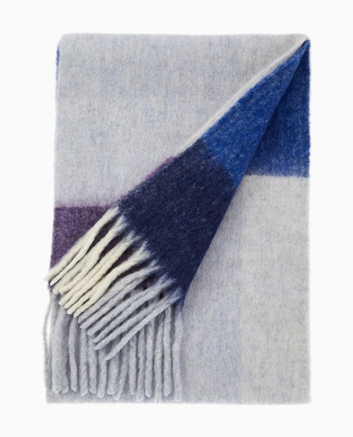 캘빈클라인 남녀공용 패치로고 배색 체크 머플러 4D8070G 0S0 상품이미지3