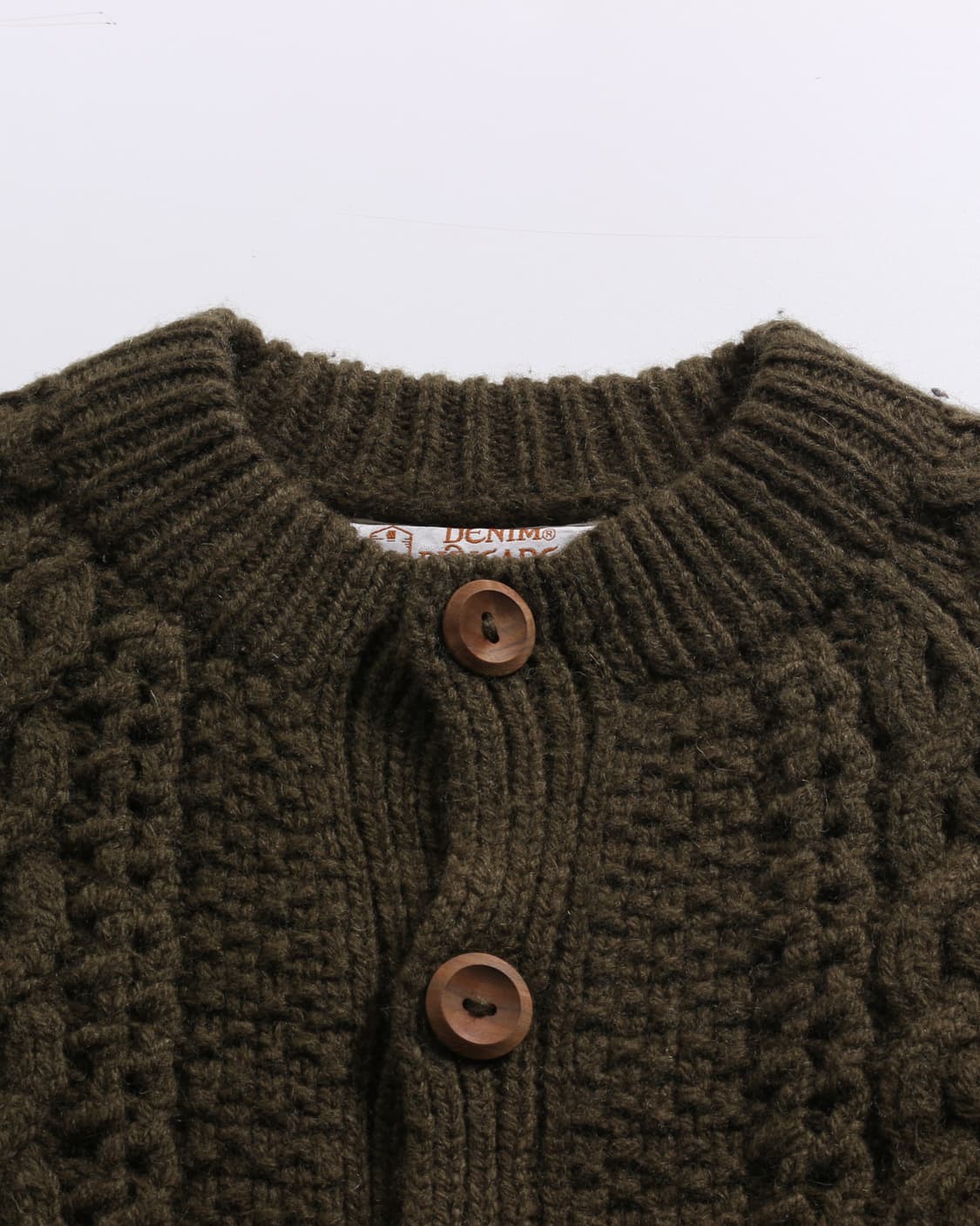 90~00s denim dungaree aran sweater 상품이미지4