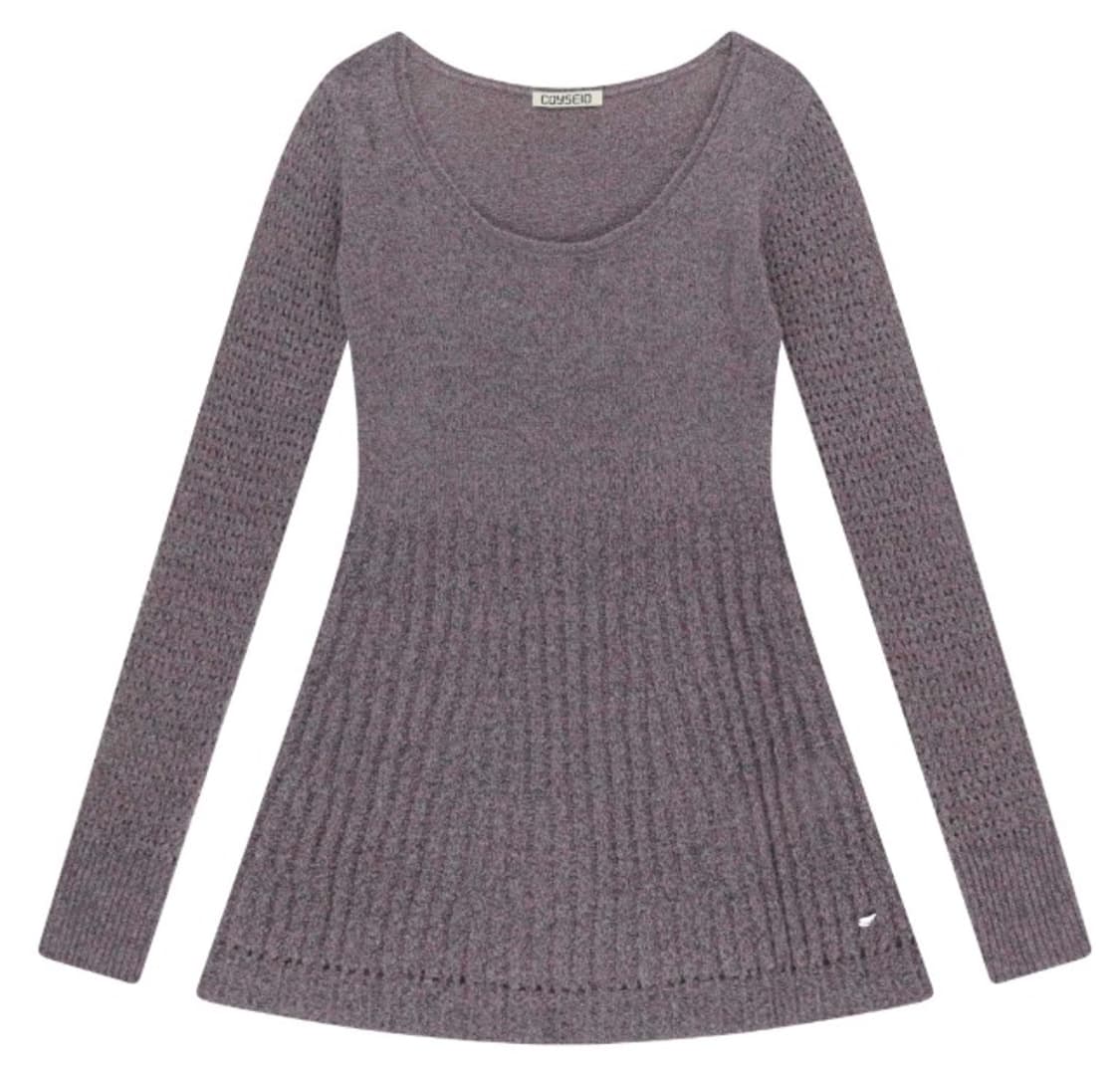 코이세이오 소프트벨 니트 SOFT BELL KNIT PURPLE GREY 상품이미지1