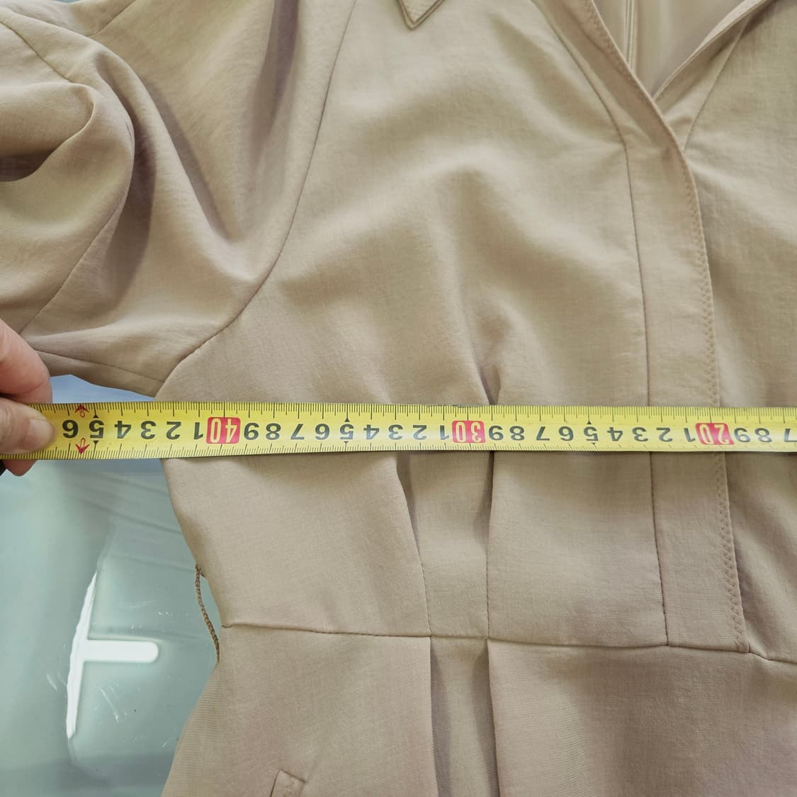 [LINE] 라인 베이지 플레어 원피스 여성 데일리 66 상품이미지7