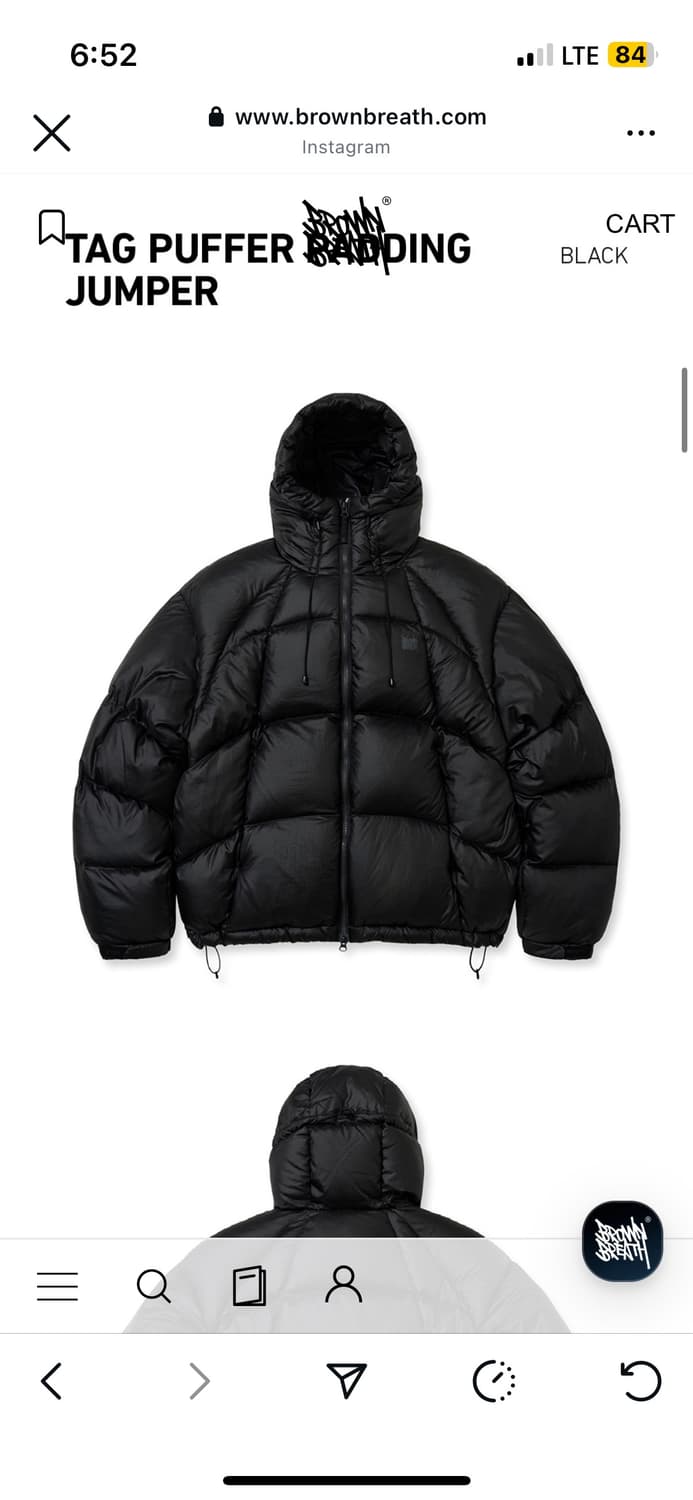 브라운브레스 푸퍼 패딩 S 상품이미지1