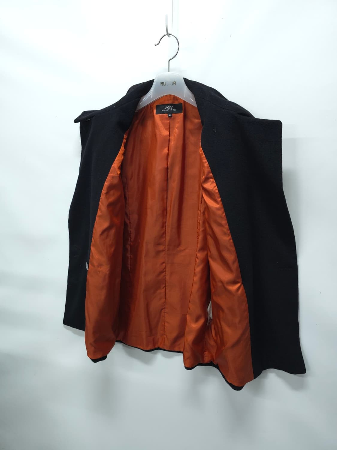 VOV(보브)여성 블랙 하프 울코트 55사이즈 상품이미지7