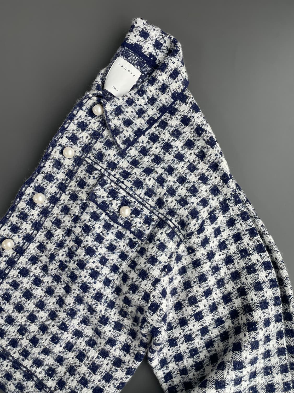 [3] 산드로 자카드 트위드 크롭 자켓 상품이미지4