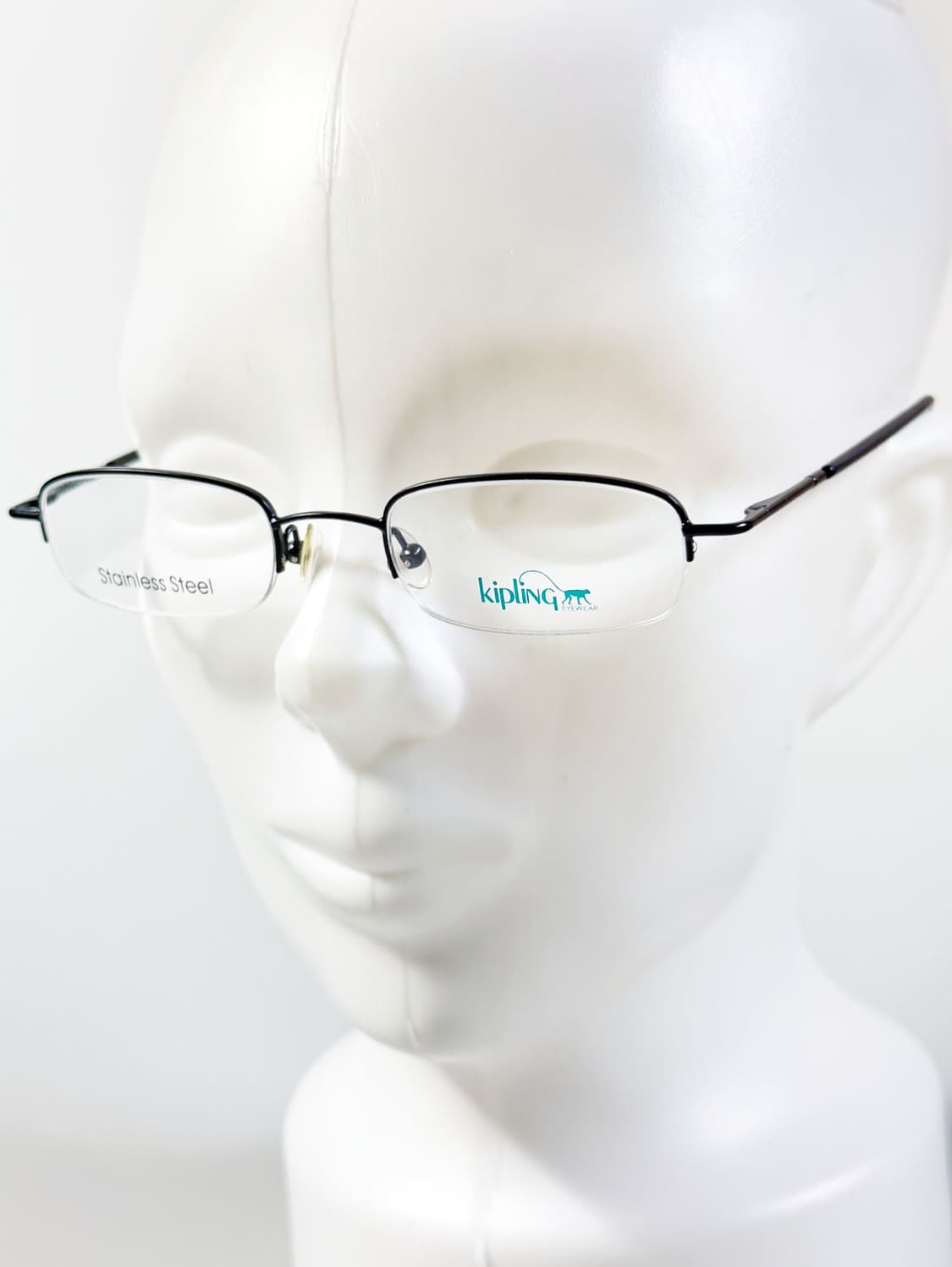 90s KIPLING 블랙 반무테 스퀘어 프레임 빈티지 안경 상품이미지8
