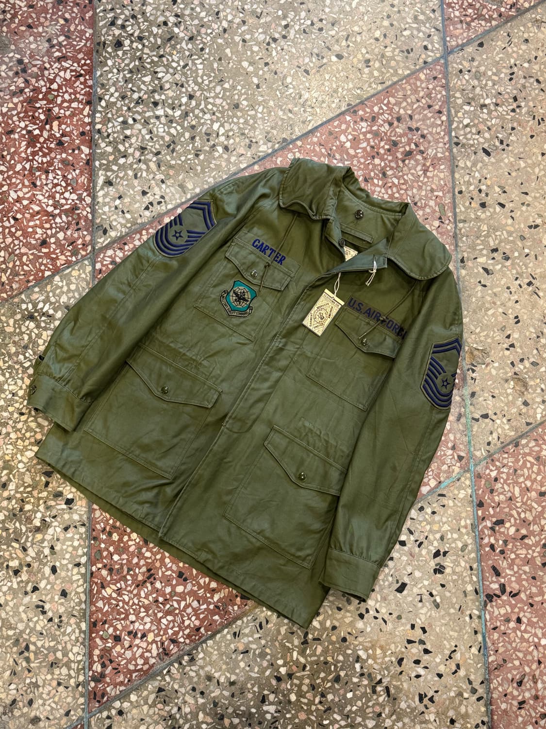 오리지널 미공군 OG-107 사틴 필드자켓 (M) 상품이미지2