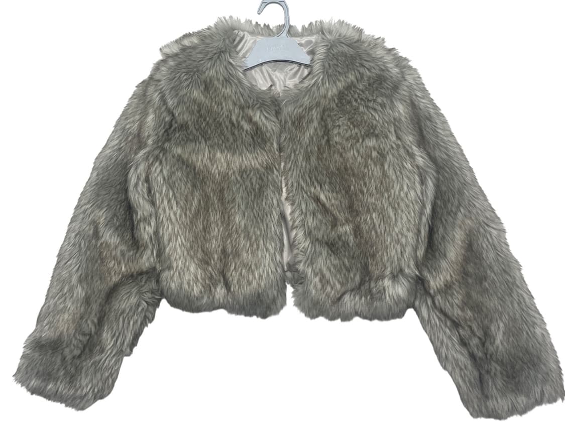 블랙업  크롭 퍼 자켓 상품이미지1