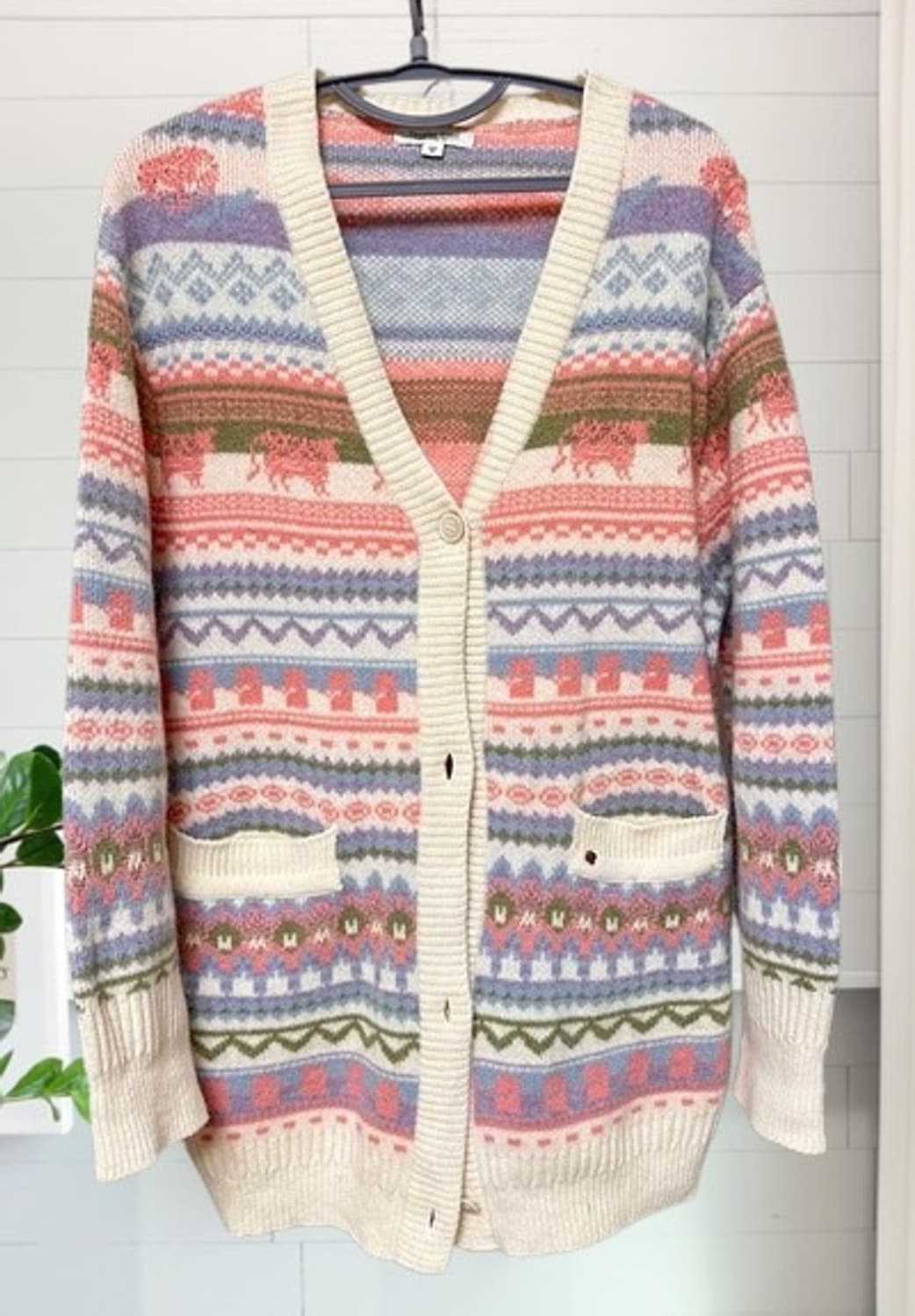 써스데이아일랜드 자카드 롱가디건  상품이미지5