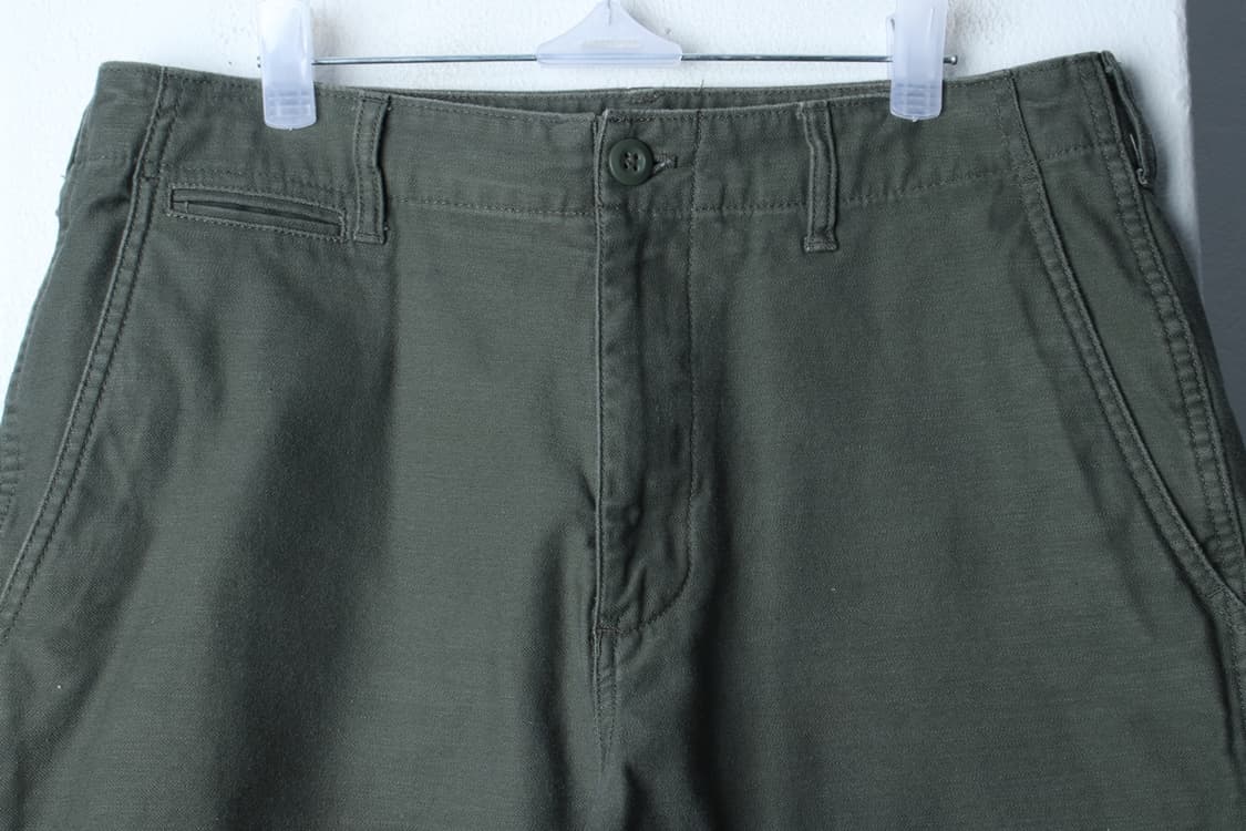 (M-L) 무신사 스탠다드 반바지 팬츠 카키 면 아메카지-P1P10290 상품이미지3