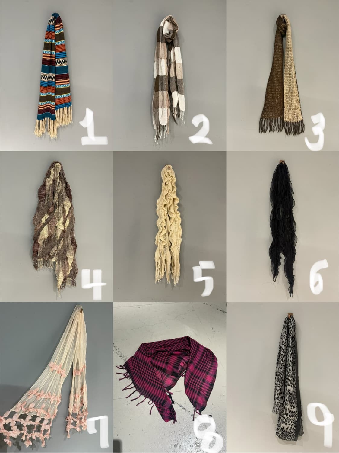 스카프 & 머플러 모음 ! (번호로 문의 부탁드려요💌) 상품이미지1