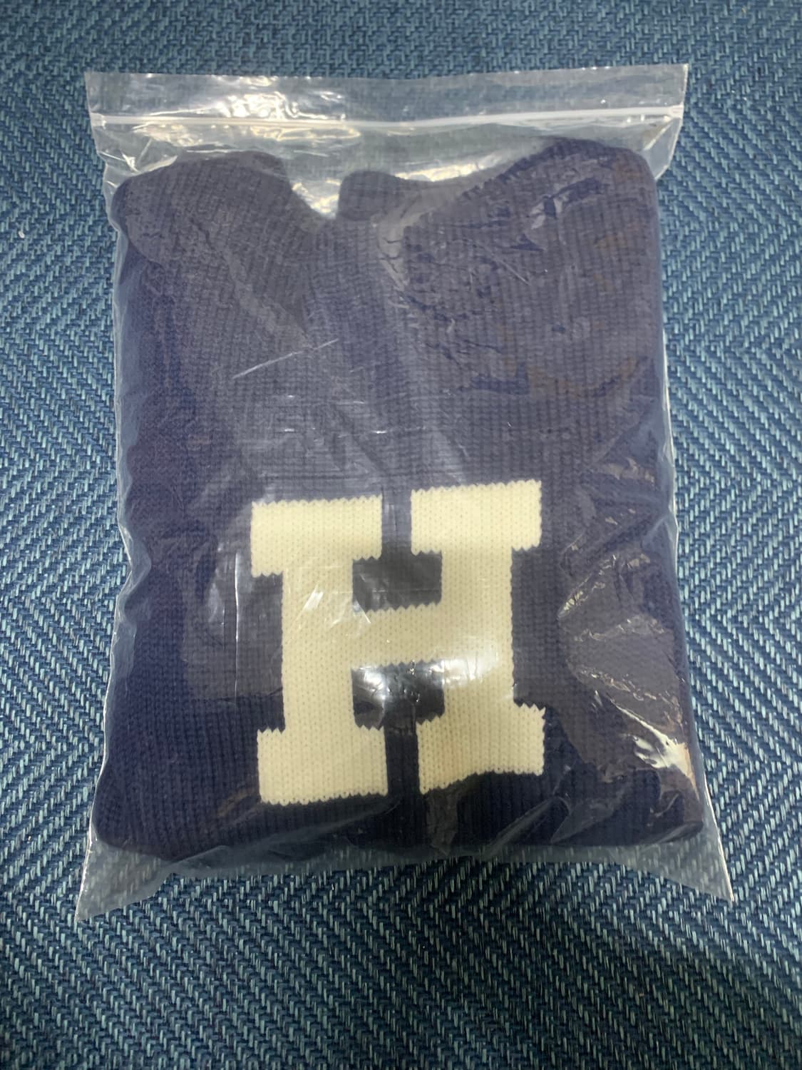 헤리티지플로스 알파벳 니트 네이비 L 상품이미지5