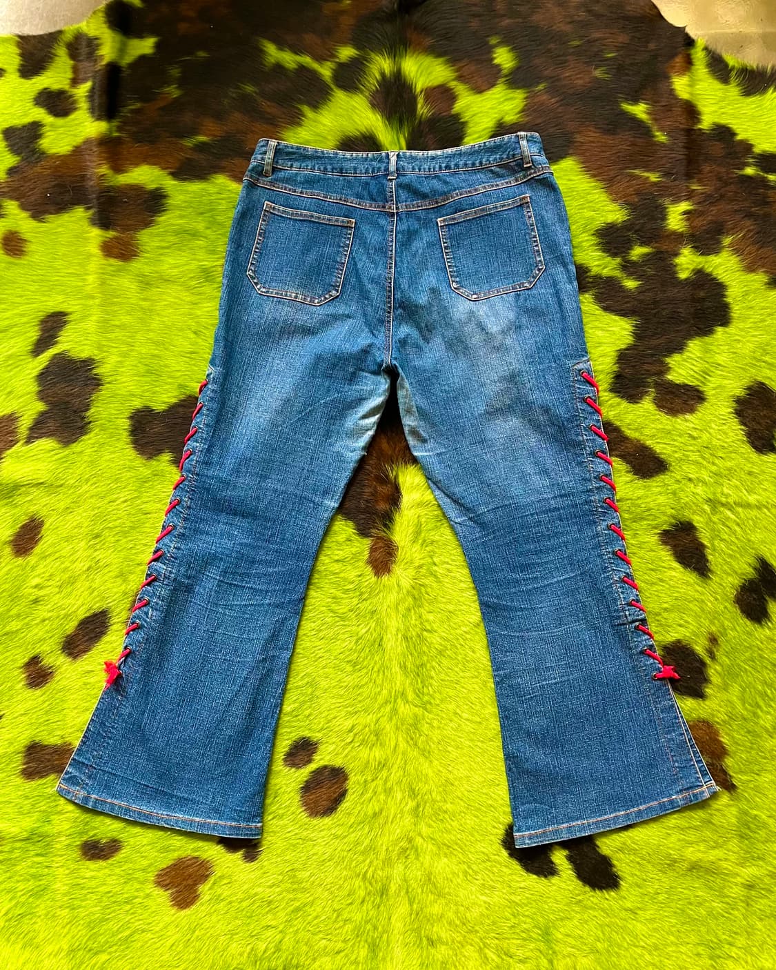 Old Western Lace-up Bell Bottom Jeans 상품이미지9