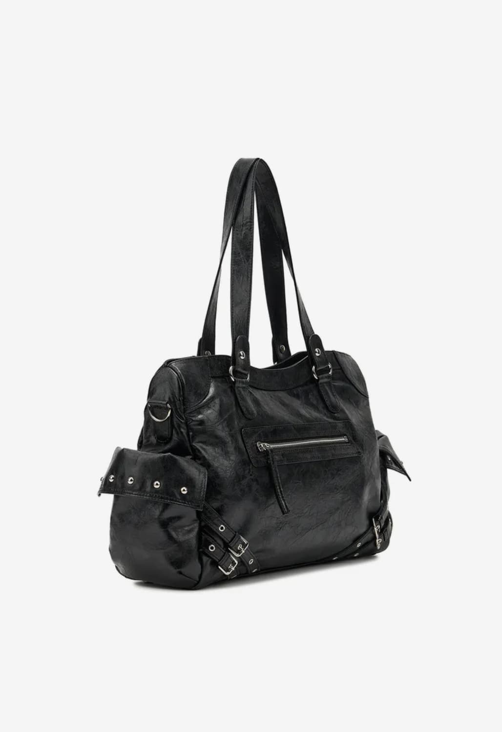 다이닛 스터드 포켓 빅백(BLACK) 상품이미지2